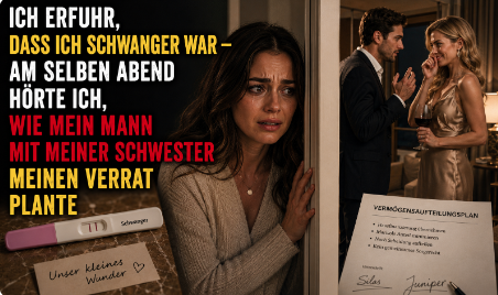 Ich erfuhr, dass ich schwanger war – am selben Abend hörte ich, wie mein Mann mit meiner Schwester meinen Verrat plante