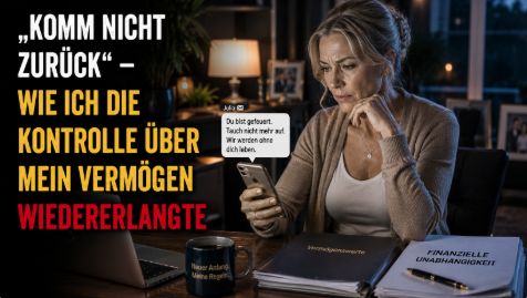 „Komm nicht zurück“ – Wie ich die Kontrolle über mein Vermögen wiedererlangte