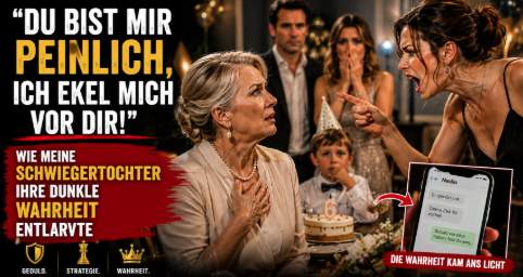 „Du bist mir peinlich, ich ekel mich vor dir!“ – Wie meine Schwiegertochter ihre dunkle Wahrheit entlarvte