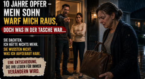 💔„10 Jahre Opfer – Mein Sohn warf mich raus, doch was in der Tasche war…“