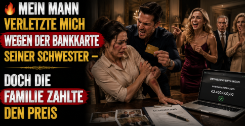 🔥 Mein Mann verletzte mich wegen der Bankkarte seiner Schwester – Doch die Familie zahlte den Preis