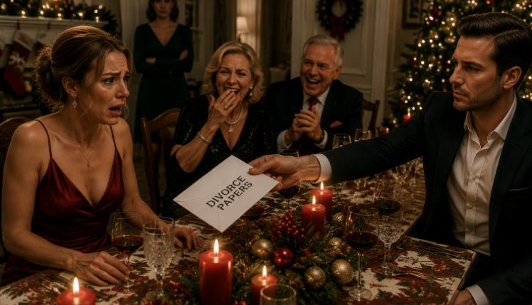 🎄 „Mein Mann warf mir am Weihnachtsabend die Scheidungspapiere hin – und seine Eltern jubelten: ‚Endlich!‘ Doch dann…“
