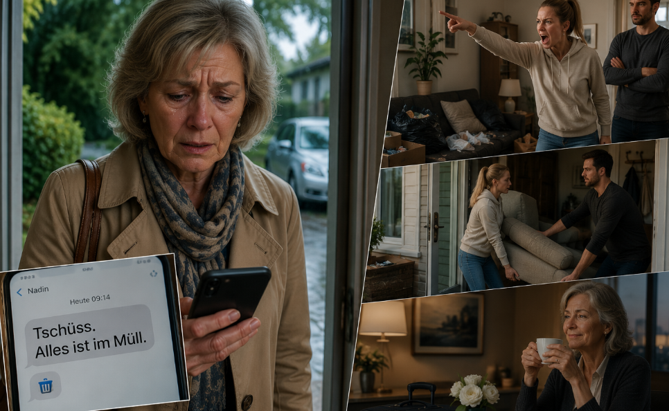 💔 „Auf dem Weg zum Supermarkt schrieb mir meine Tochter: ‚Tschüss. Alles ist im Müll.‘ – Sie wusste nicht, dass ich längst gegangen war…“