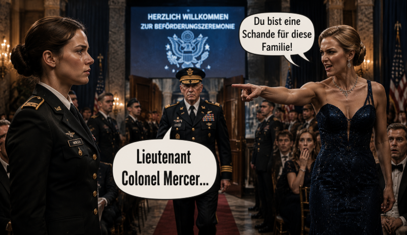 „Meine Schwester nannte mich eine Schande – dann betrat der Generalinspekteur den Saal und sagte: ‚Lieutenant Colonel Mercer…‘“