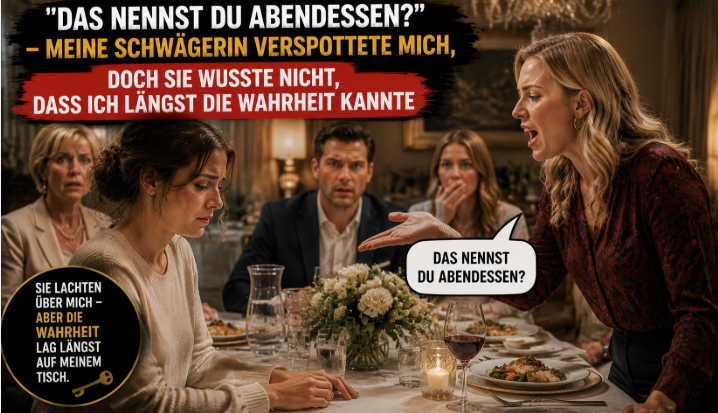 „‚Das nennst du Abendessen?‘ – Meine Schwägerin verspottete mich, doch sie wusste nicht, dass ich längst die Wahrheit kannte“