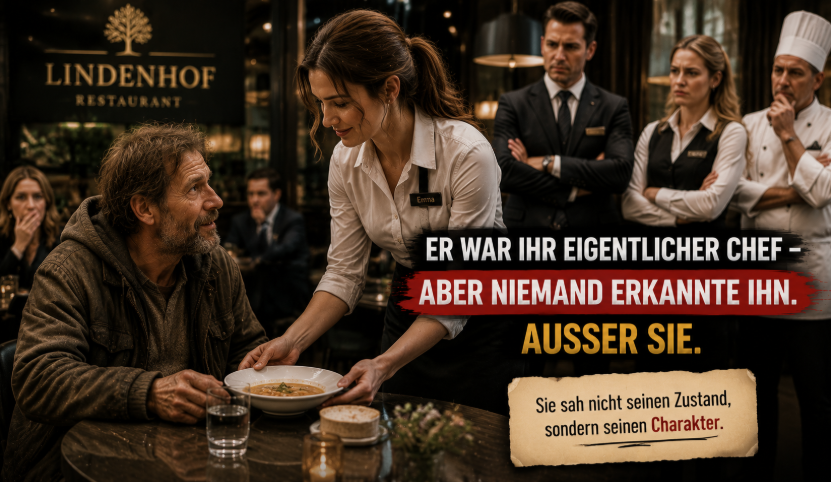 „Der CEO betrat sein eigenes Restaurant als Obdachloser – nur eine Kellnerin sah den Menschen dahinter“