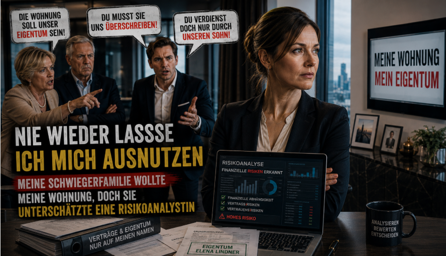 „Nie wieder lasse ich mich ausnutzen – meine Schwiegerfamilie wollte meine Wohnung, doch sie unterschätzte eine Risikoanalystin“