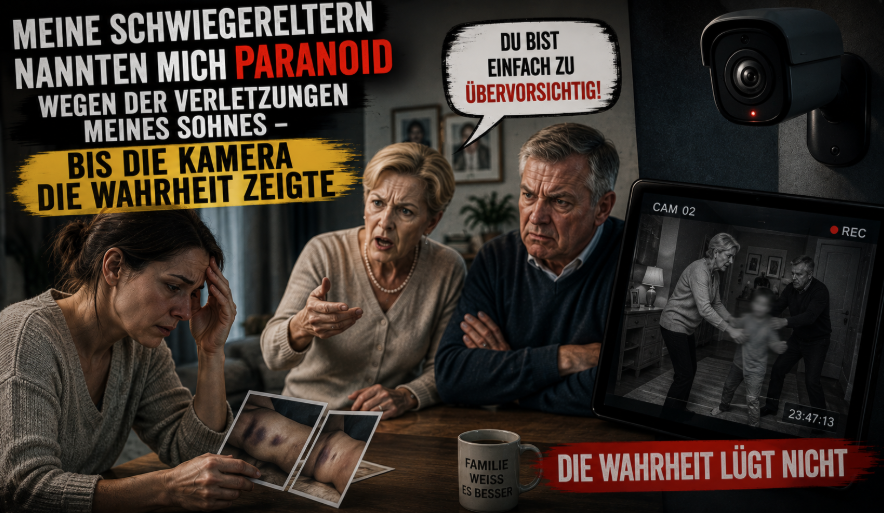 „Meine Schwiegereltern nannten mich paranoid wegen der Verletzungen meines Sohnes – bis die Kamera die Wahrheit zeigte“