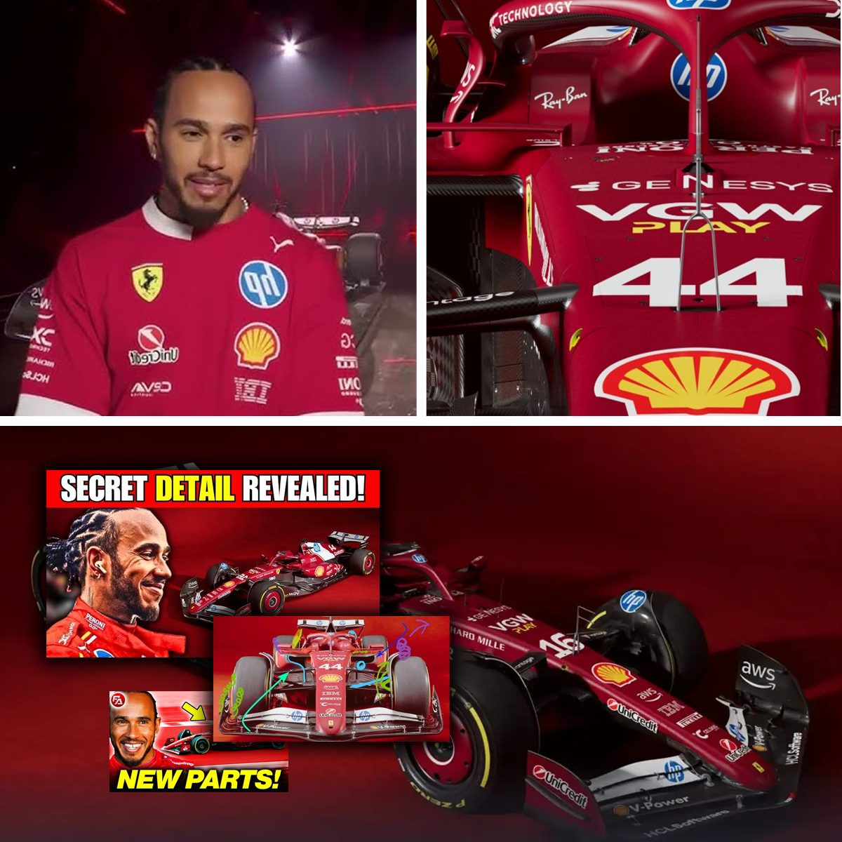 Lewis hamilton unintentionally reveals ferrari sf 25 s worst kept