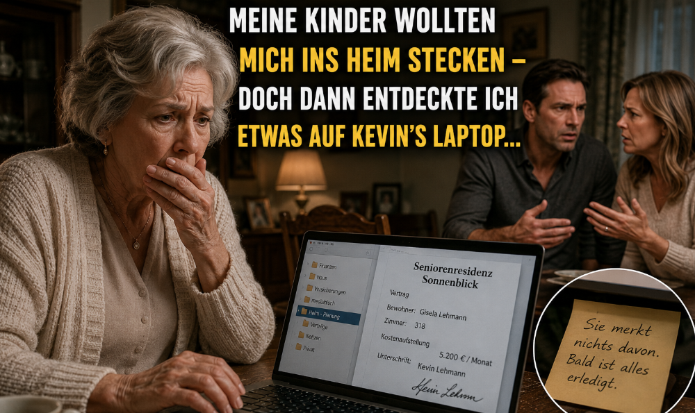 💥 „Meine Kinder wollten mich ins Heim stecken – Doch dann entdeckte ich etwas auf Kevin’s Laptop…“