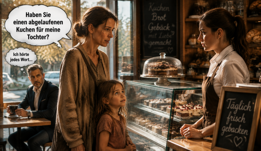 „Haben Sie einen abgelaufenen Kuchen für meine Tochter?“ – Der Millionär hörte jedes Wort…