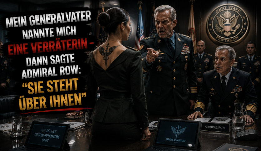 „Mein Generalvater nannte mich eine Verräterin – dann sagte Admiral Row: ‚Sie steht über Ihnen‘“