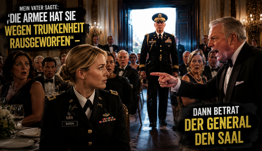 „Mein Vater sagte: ‚Die Armee hat sie wegen Trunkenheit rausgeworfen‘ – dann betrat der General den Saal“