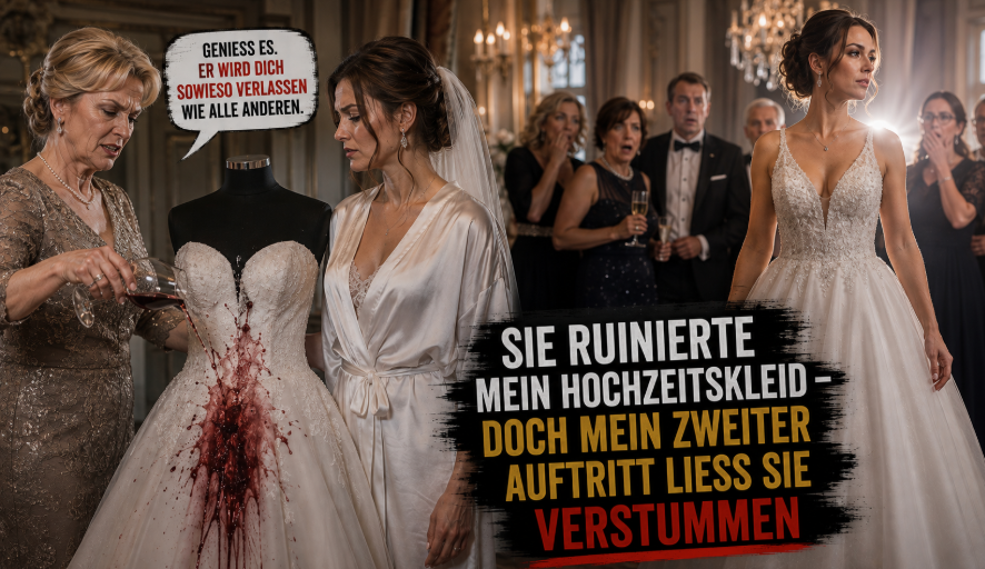 „Meine Schwiegermutter ruinierte mein Hochzeitskleid – doch mein zweiter Auftritt ließ sie verstummen“
