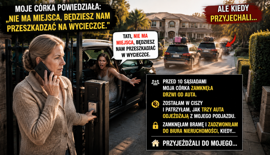 Moje dcera řekla: „Není tu místo, budeš nám na výletě jen překážet.“ Když se vrátila, před domem už stála cedule NA PRODEJ